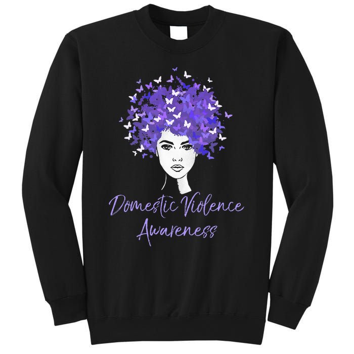 Domestic Violence Awareness Purple Butterfly Gift Sweatshirt