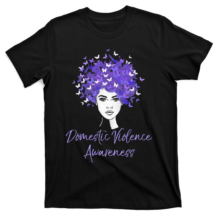 Domestic Violence Awareness Purple Butterfly Gift T-Shirt