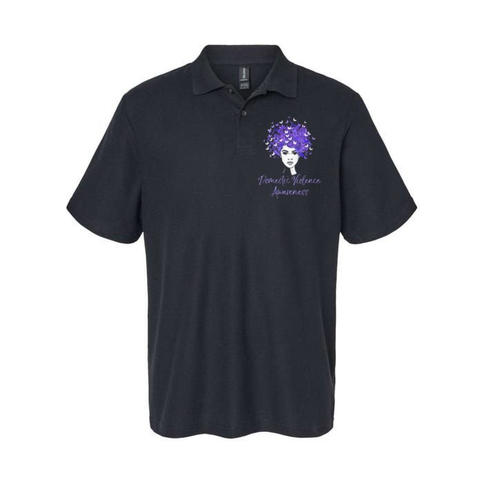 Domestic Violence Awareness Purple Butterfly Gift Softstyle Adult Sport Polo