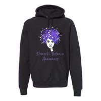 Domestic Violence Awareness Purple Butterfly Gift Premium Hoodie