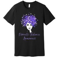 Domestic Violence Awareness Purple Butterfly Gift Premium T-Shirt