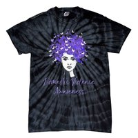 Domestic Violence Awareness Purple Butterfly Gift Tie-Dye T-Shirt