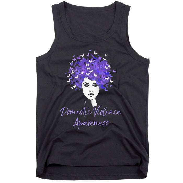 Domestic Violence Awareness Purple Butterfly Gift Tank Top