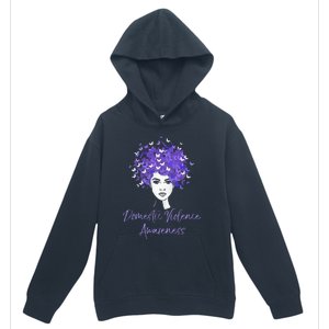 Domestic Violence Awareness Purple Butterfly Gift Urban Pullover Hoodie