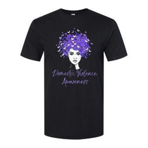 Domestic Violence Awareness Purple Butterfly Gift Softstyle CVC T-Shirt