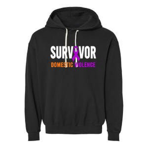 Domestic Violence Awareness Domestic Violence Survivor Garment-Dyed Fleece Hoodie