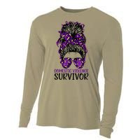 Domestic Violence Aware Messy Bun Domestic Violence Survivor Cooling Performance Long Sleeve Crew