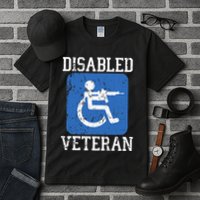 Disabled Veteran Armed Forces Military Soldier Army Usa Tall T-Shirt