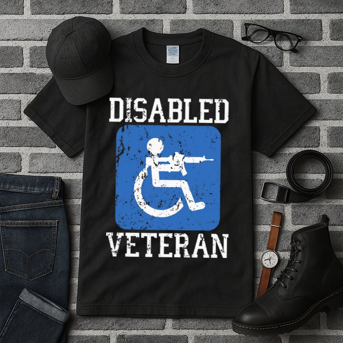 Disabled Veteran Armed Forces Military Soldier Army Usa Tall T-Shirt