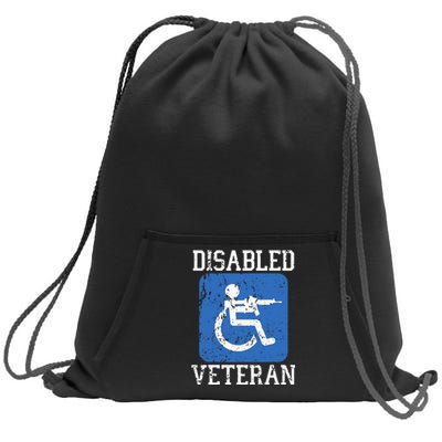 Disabled Veteran Armed Forces Military Soldier Army Usa Sweatshirt Cinch Pack Bag