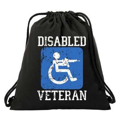 Disabled Veteran Armed Forces Military Soldier Army Usa Drawstring Bag