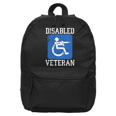 Disabled Veteran Armed Forces Military Soldier Army Usa 16 in Basic Backpack