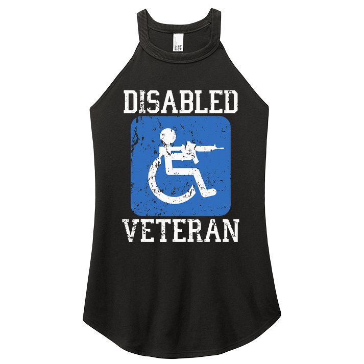 Disabled Veteran Armed Forces Military Soldier Army Usa Women's Perfect Tri Rocker Tank