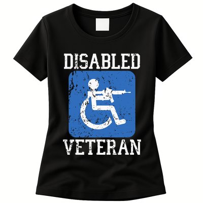 Disabled Veteran Armed Forces Military Soldier Army Usa Womens T-Shirt