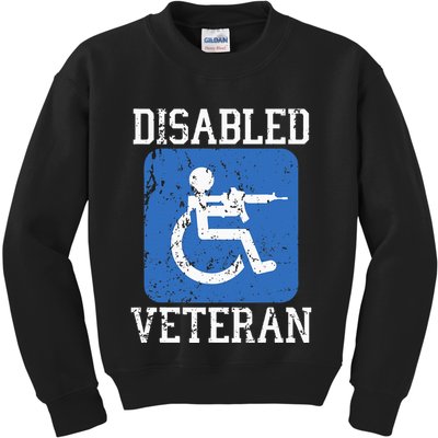 Disabled Veteran Armed Forces Military Soldier Army Usa Kids Sweatshirt