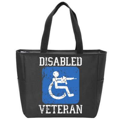 Disabled Veteran Armed Forces Military Soldier Army Usa Zip Tote Bag