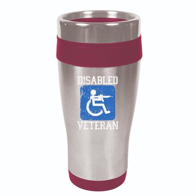 Disabled Veteran Armed Forces Military Soldier Army Usa 16oz Travel Tumbler