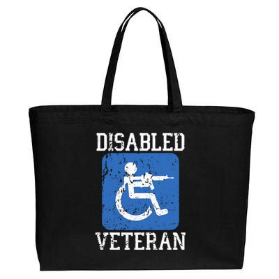 Disabled Veteran Armed Forces Military Soldier Army Usa Cotton Canvas Jumbo Tote