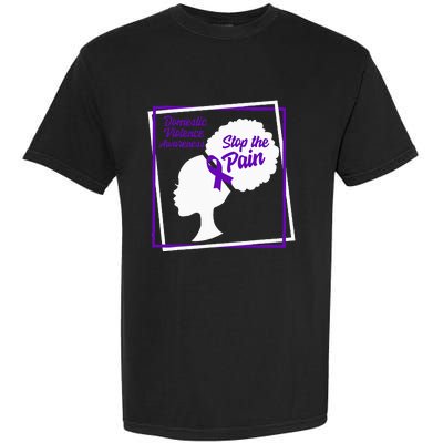 Domestic Violence Awareness Month Stop The Pain Women Purple Garment-Dyed Heavyweight T-Shirt