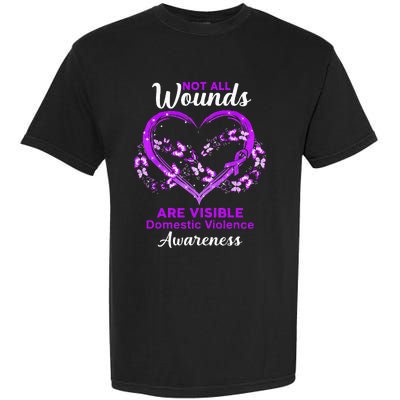 Domestic Violence Awareness Not All Wounds Are Visible Garment-Dyed Heavyweight T-Shirt