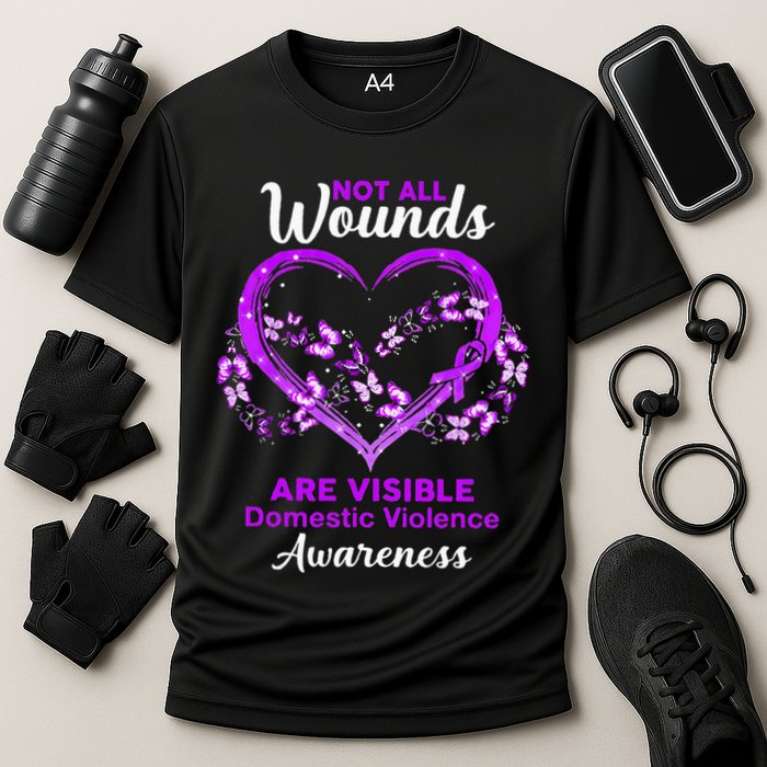 Domestic Violence Awareness Not All Wounds Are Visible Cooling Performance Crew T-Shirt