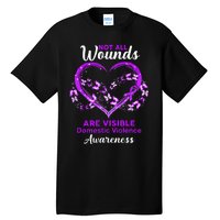 Domestic Violence Awareness Not All Wounds Are Visible Tall T-Shirt