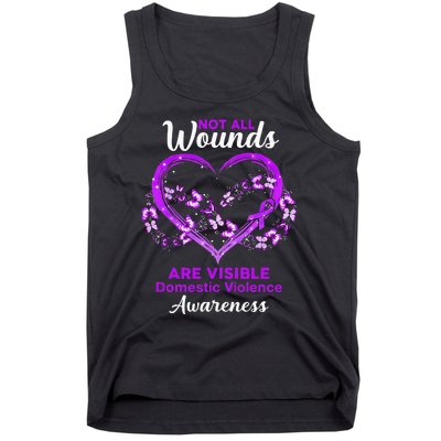 Domestic Violence Awareness Not All Wounds Are Visible Tank Top