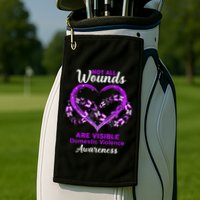 Domestic Violence Awareness Not All Wounds Are Visible Golf Towel