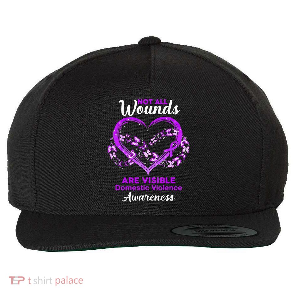 Domestic Violence Awareness Not All Wounds Are Visible Wool Snapback Cap