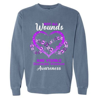 Domestic Violence Awareness Not All Wounds Are Visible Garment-Dyed Sweatshirt