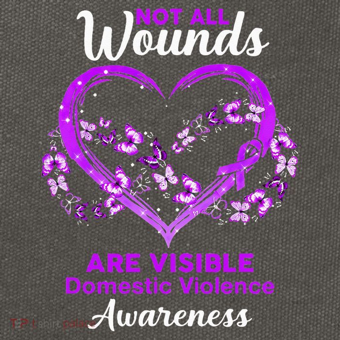 Domestic Violence Awareness Not All Wounds Are Visible Cotton Canvas Backpack