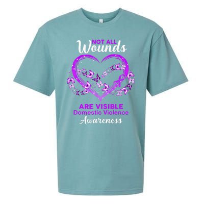 Domestic Violence Awareness Not All Wounds Are Visible Sueded Cloud Jersey T-Shirt