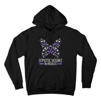 Domestic Violence Awareness Purple Ribbon Butterfly Warrior Hoodie