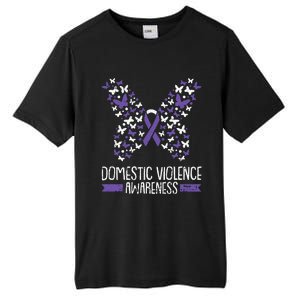 Domestic Violence Awareness Purple Ribbon Butterfly Warrior Tall Fusion ChromaSoft Performance T-Shirt