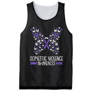 Domestic Violence Awareness Purple Ribbon Butterfly Warrior Mesh Reversible Basketball Jersey Tank