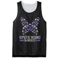 Domestic Violence Awareness Purple Ribbon Butterfly Warrior Mesh Reversible Basketball Jersey Tank