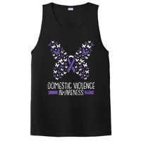 Domestic Violence Awareness Purple Ribbon Butterfly Warrior PosiCharge Competitor Tank