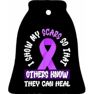 Domestic Violence Awareness Scars World Narcissistic Abuse Ceramic Bell Ornament