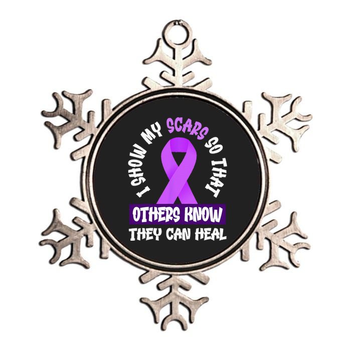 Domestic Violence Awareness Scars World Narcissistic Abuse Metallic Star Ornament