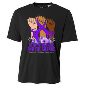 Domestic Violence Awareness Stop Violence End Silence Cooling Performance Crew T-Shirt