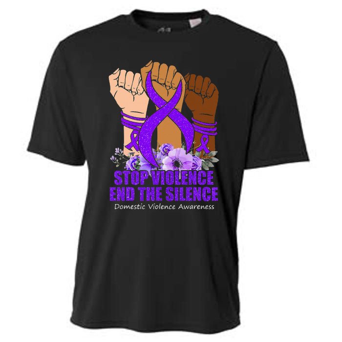 Domestic Violence Awareness Stop Violence End Silence Cooling Performance Crew T-Shirt