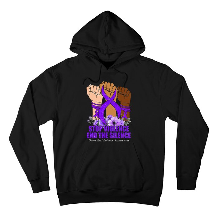 Domestic Violence Awareness Stop Violence End Silence Hoodie