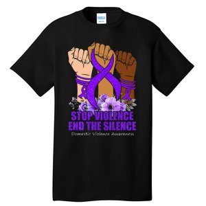 Domestic Violence Awareness Stop Violence End Silence Tall T-Shirt