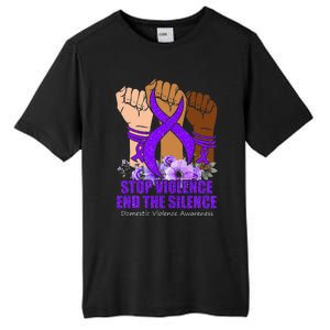 Domestic Violence Awareness Stop Violence End Silence Tall Fusion ChromaSoft Performance T-Shirt