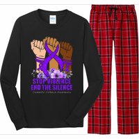 Domestic Violence Awareness Stop Violence End Silence Long Sleeve Pajama Set