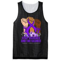 Domestic Violence Awareness Stop Violence End Silence Mesh Reversible Basketball Jersey Tank