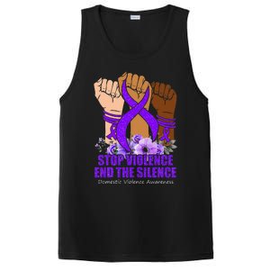 Domestic Violence Awareness Stop Violence End Silence PosiCharge Competitor Tank