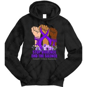 Domestic Violence Awareness Stop Violence End Silence Tie Dye Hoodie