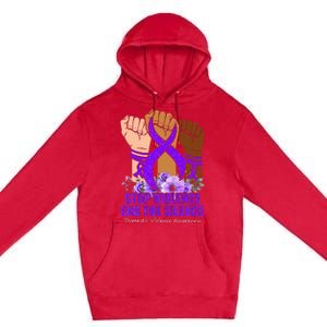 Domestic Violence Awareness Stop Violence End Silence Premium Pullover Hoodie