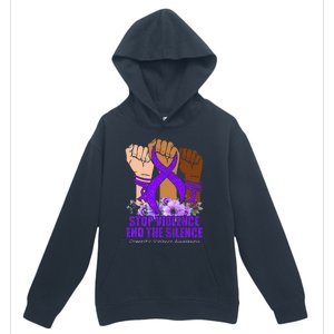 Domestic Violence Awareness Stop Violence End Silence Urban Pullover Hoodie